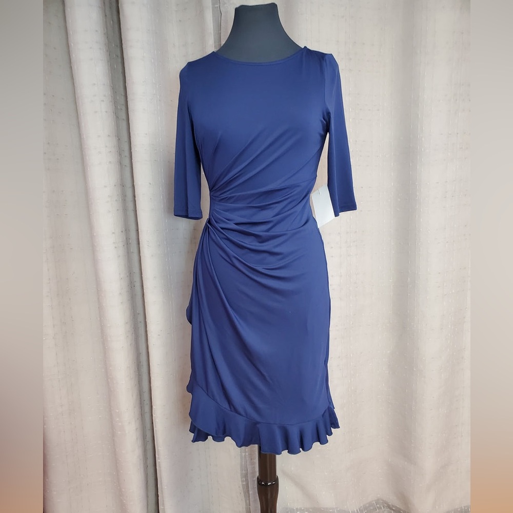 Navy Blue dress.